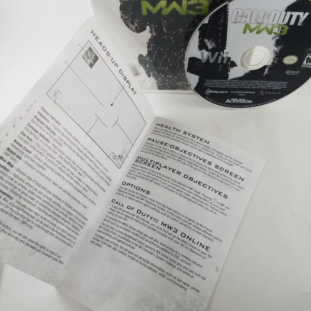 Call of Duty Modern Warfare 3 (Nintendo Wii, 2011) Complete + Manual Tested